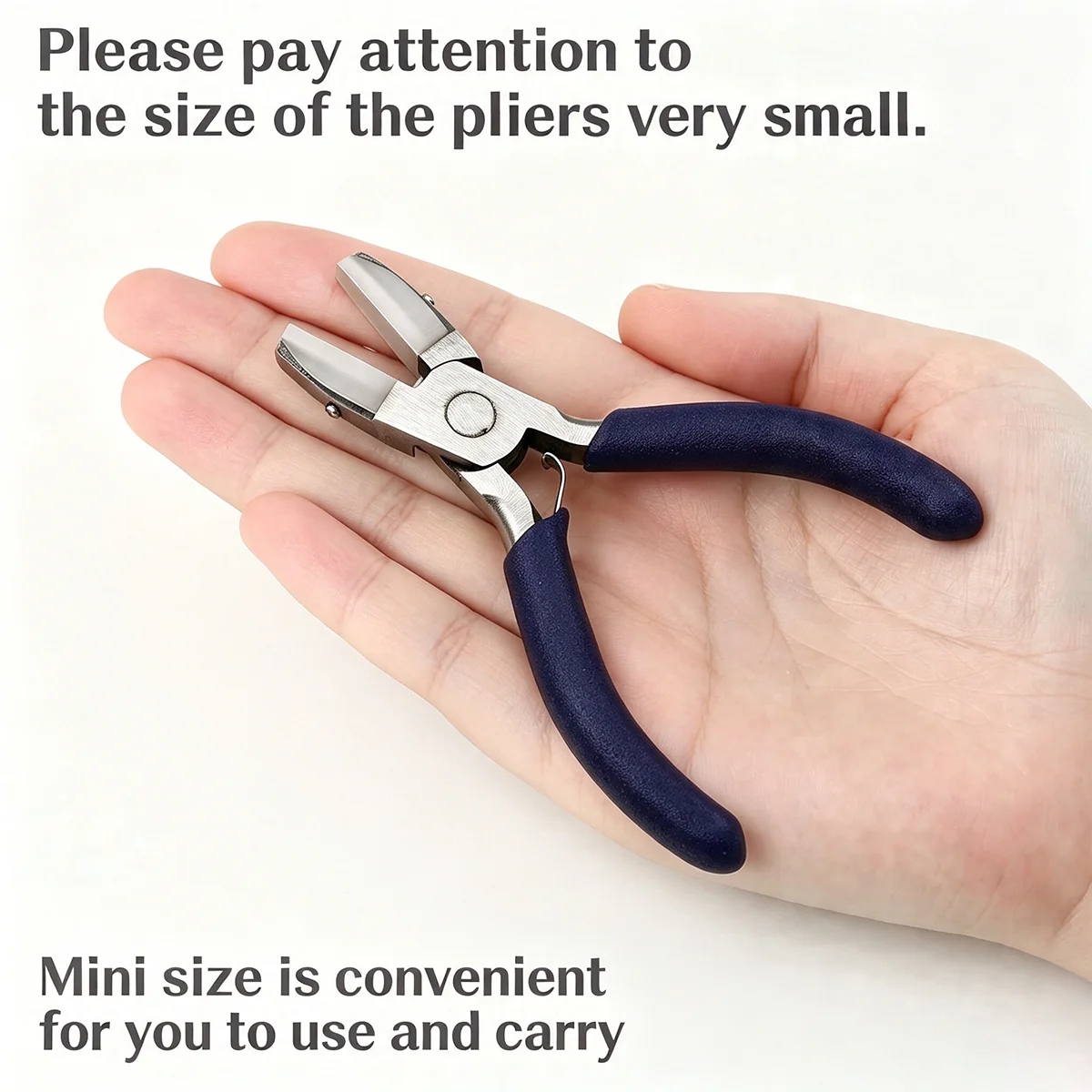 3,7 Zoll Mini-Nylon-Kieferzange, Schmuckherstellungswerkzeuge, Flachzange, DIY-Bastelwerkzeuge für Schmuck, Perlenarbeiten, Drahtbiegen und Drahtformen – Detail 6
