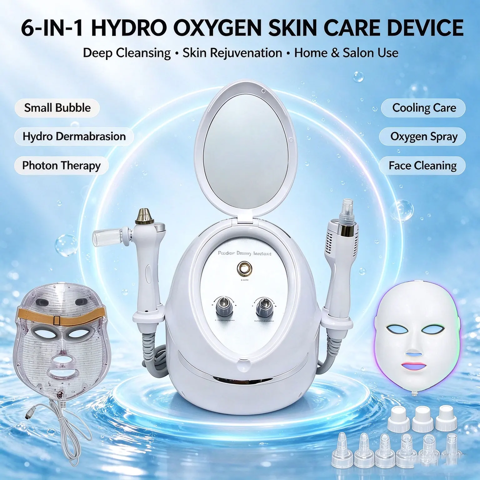 Small Bubble leaner, Home Blackhead Suction Machine, Beauty Salon, Facial Tool, Specialized for Moisturizing