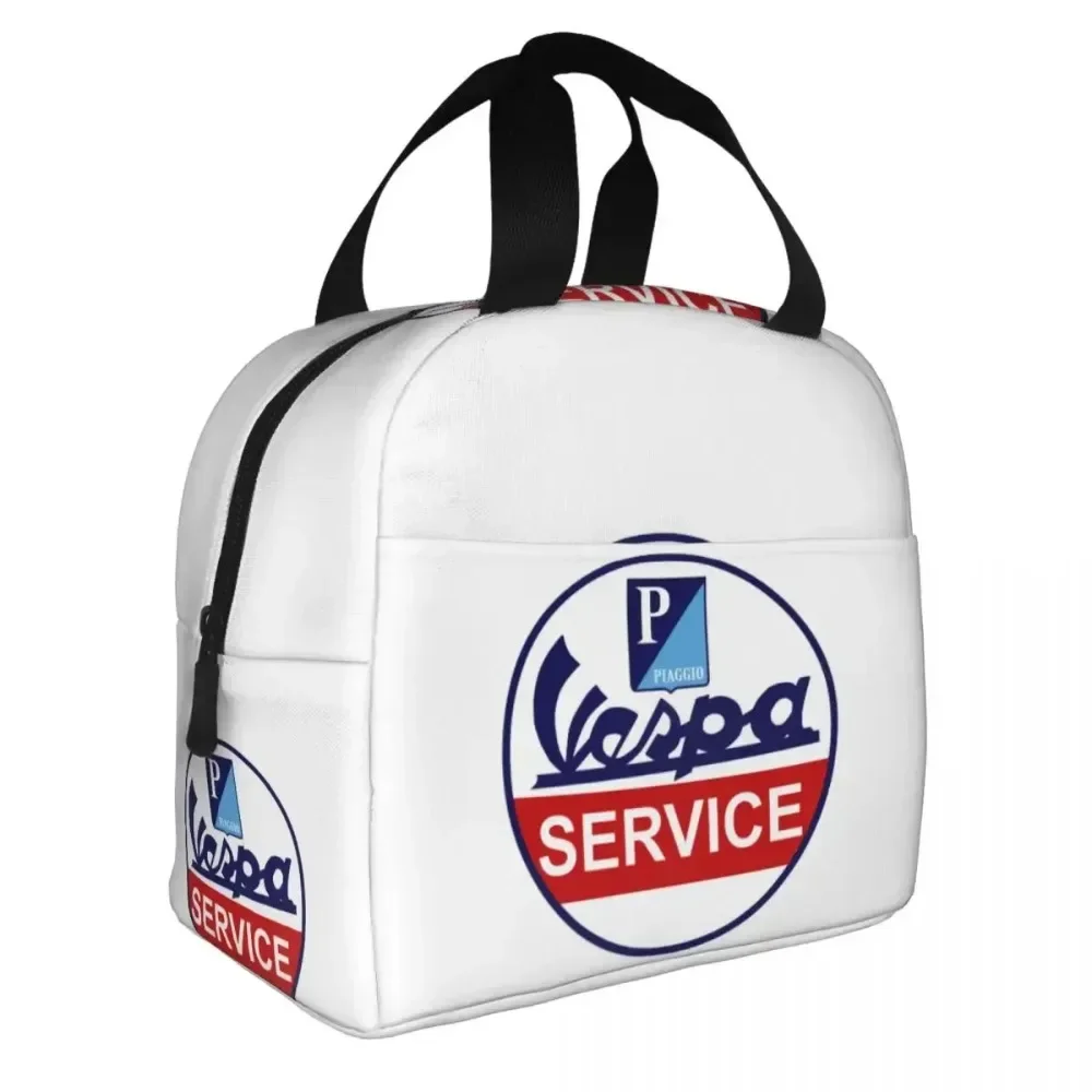 Bolsas de almuerzo aisladas con logotipo de Vespa, bolsas de Picnic a prueba de fugas, refrigerador térmico, fiambrera, bolsa de almuerzo para mujer, trabajo, niños, escuela