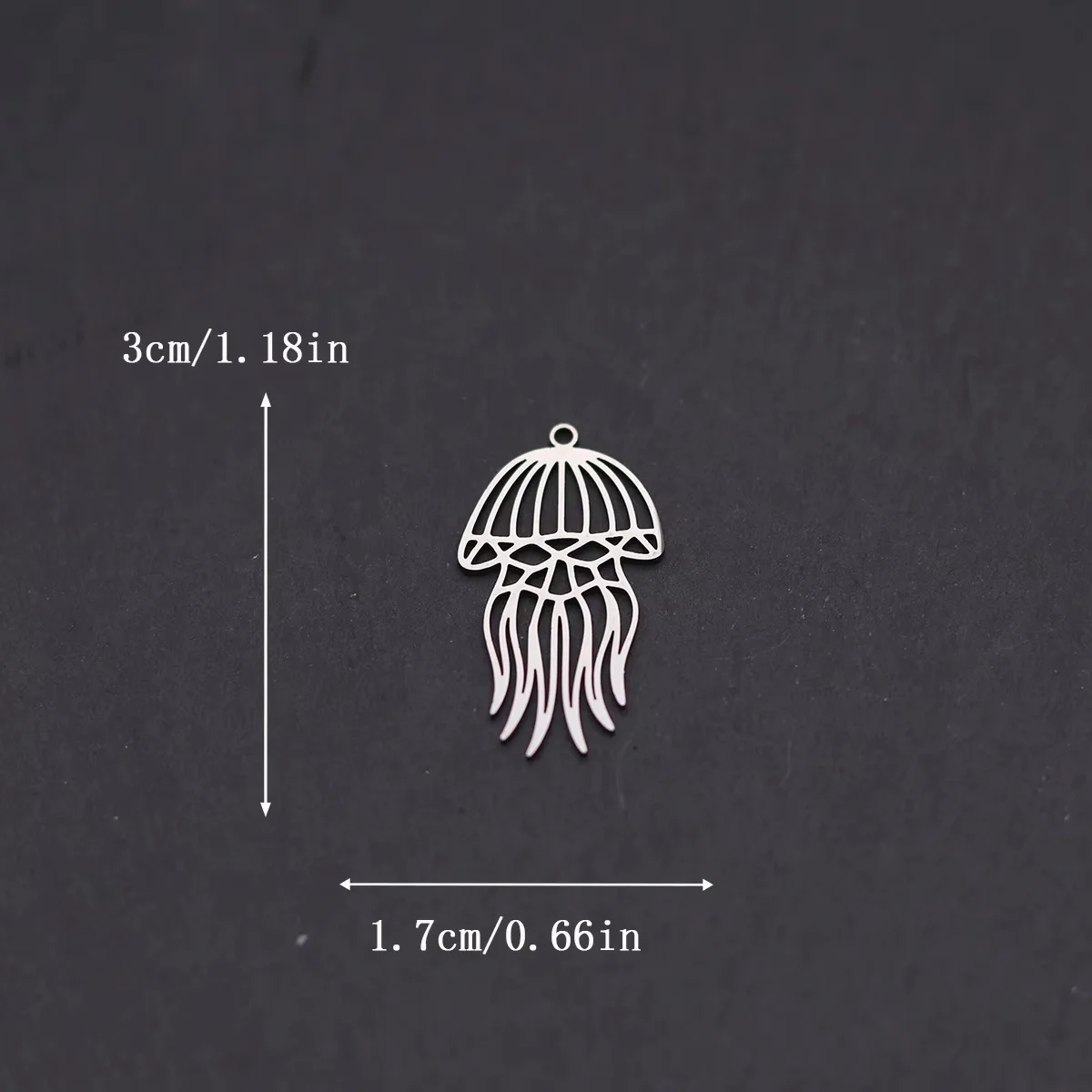 3pcs Jellyfish Charms Stainless Steel Marine Animal Pendant for DIY Jewelry Making Necklace Earrings Craft Findings Wholesale