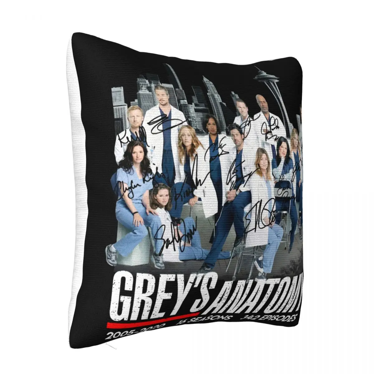 Greys Anatomy 20052020 16 Seasons 342 Episodes Signatures Cheap Price Plus Size Harajuku Pillow Case