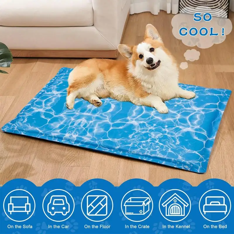 

Cooling Dog Bed Dog Blanket Mat Pad Breathable Pad Blanket Dog Cooling Pad Cooling Bed Mat for Small Medium Pets Cats