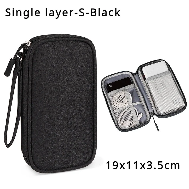 Travel Portable Digital Storage Bag Travel Wallet Family Passport Holder USB Data Cable Organizer Headset Protective Bag