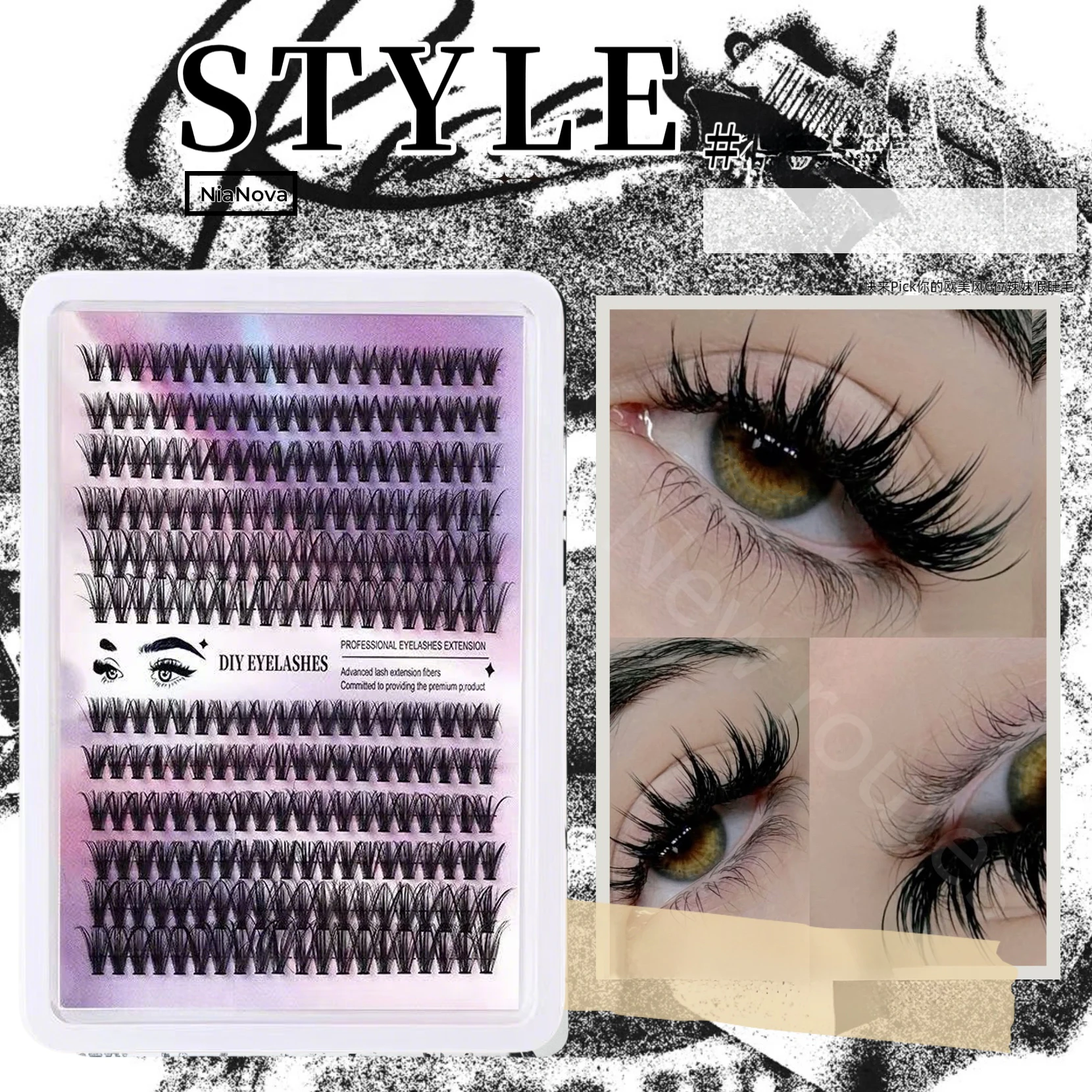 1 doos/240 bossen Nertsen Wimpers Russische individuele Wimper cluster Natuurlijke Wimper Extension Makeup Tools Wimpers Groothandel