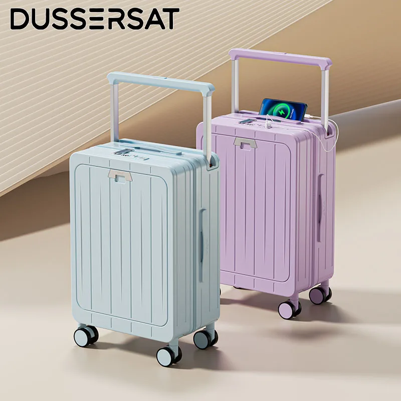 

Новый дизайн, широкая ручка, переднее отверстие для чемодана, большая вместимость, мужская ручная кладь, дорожная тележка, 20 24 дюйма, посадочная коробка