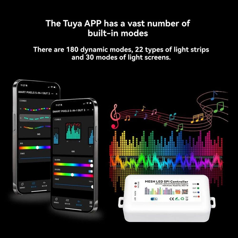 BTLIFE-X7 Tuya Smart LED Controller With Mic Music Rhythm Sync Sound Activationated RGB Color Light Module Colorful