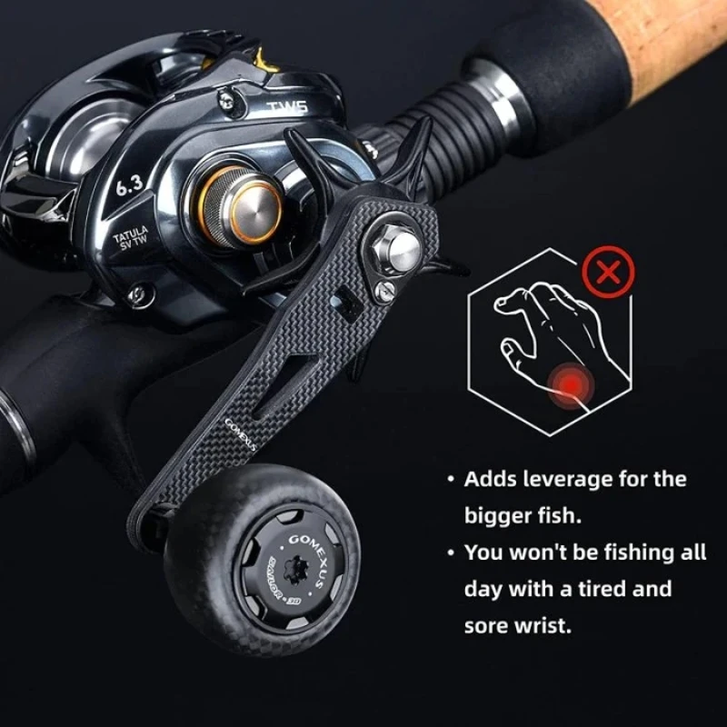 Gomexus Enkele Handgreep Voor Shimano Calcutta Verovering Daiwa Tatula Abu Garcia Baitcasting Haspel Met Aluminium Knop LC-A38