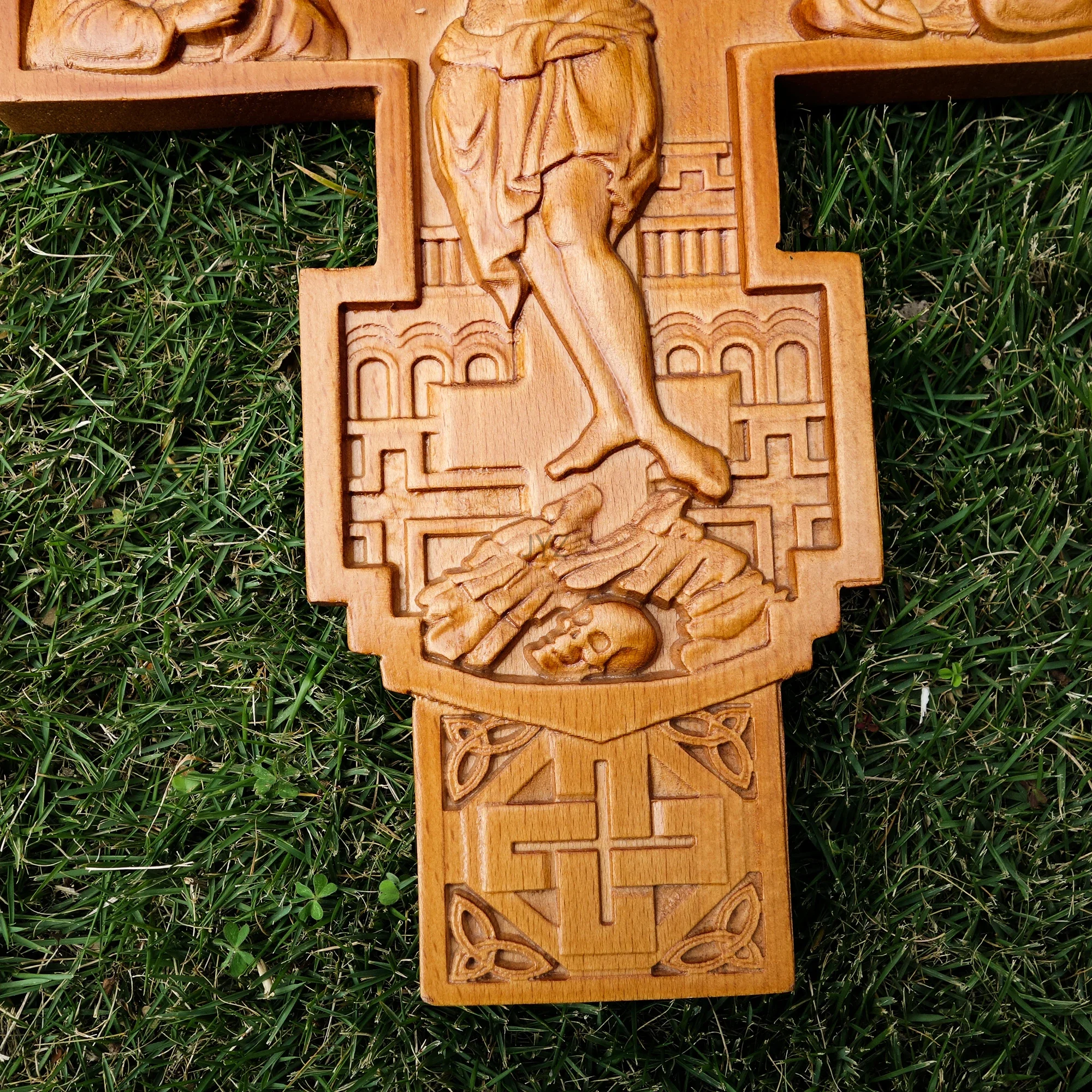 Vintage Religious Wooden Cross Church Decor Home and Farmhouse Statue