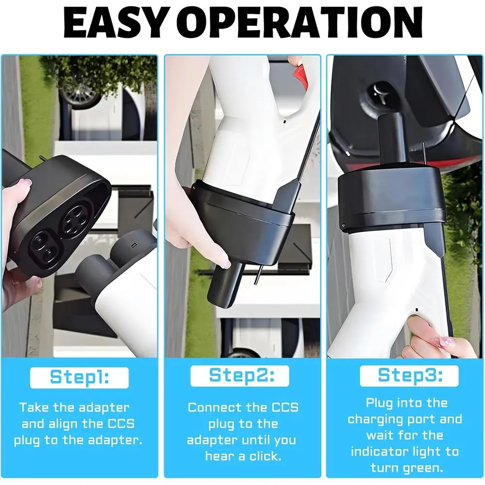 محول CCS1 إلى NACS، محول شحن سريع وفعال لطراز Tesla 3 Y S X، محول CCS محمول لـ Tesla