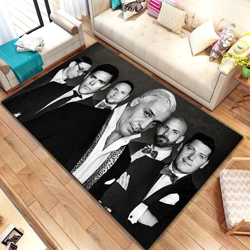 Heavy metal band, retro,rock，living room floor mat, kitchen mat, bedroom decoration carpet, trendy decoration  area outdoor rug