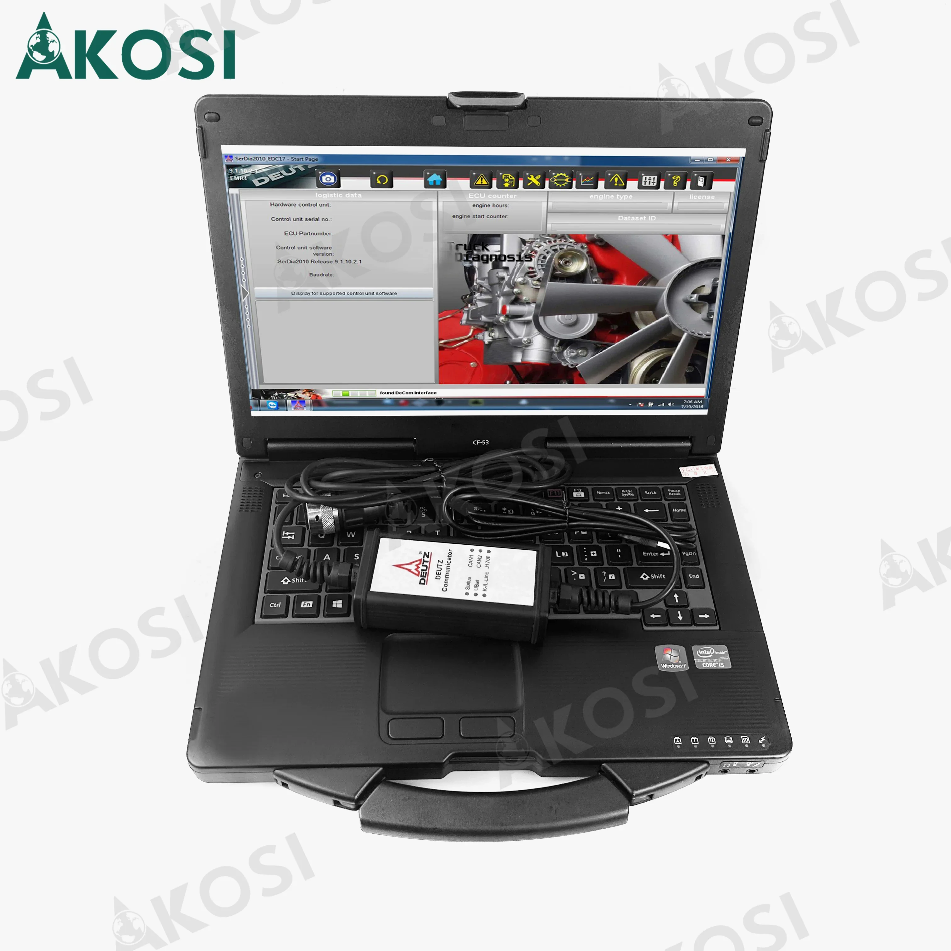 Thoughbook CF53 Laptop with Full Set For Deutz Decom EMR2 EMR3 EMR4 Diagnosis Scanner tools For DEUTZ DIAGNOSTIC tool