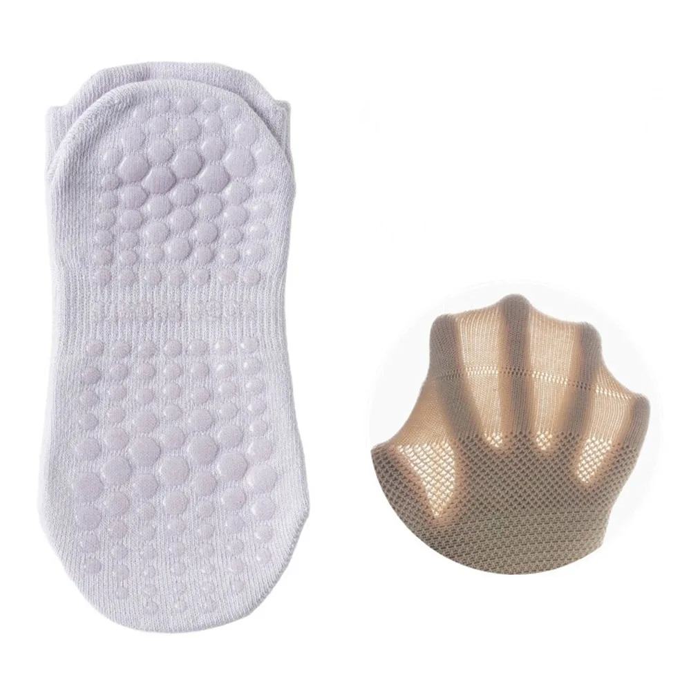 

Professional Thin Yoga Socks Mesh Breathable Low-Ankle Sock Backless Silicone Anti Slip Sports Socks Children