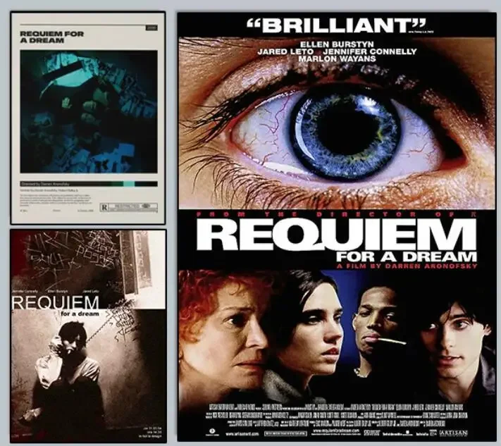 Requiem for A Dream 2000s Popular Classic Movie, Print Art Canvas Poster For Living Room Decor Home Wall Picturer