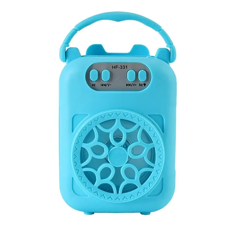 Handheld Portable Speaker Outdoor Wireless Loudspeaker Music Player With Tf Card Mode And LED Light Mini Handheld Music Player