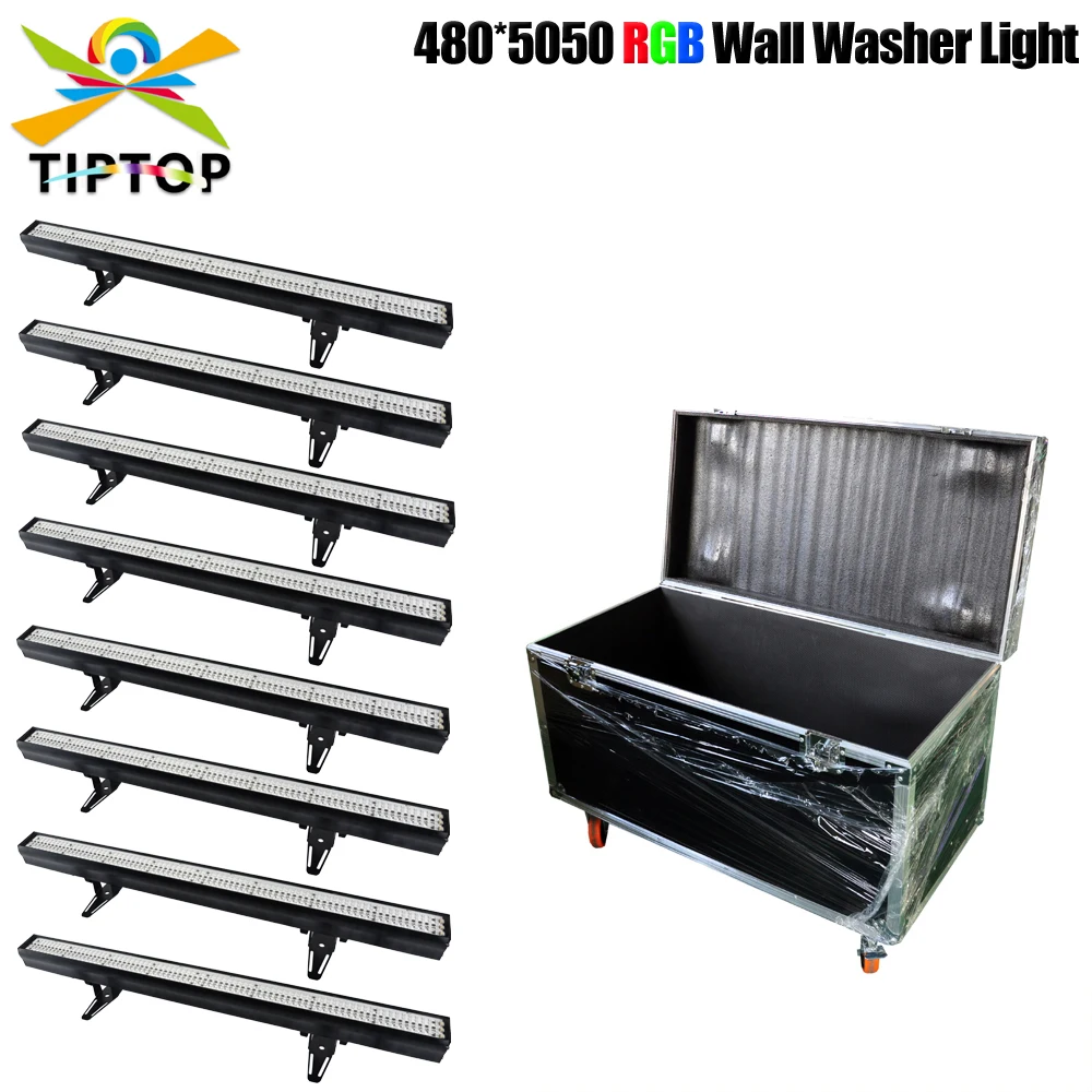 

8IN1 Flightcase Pack 100cm Long RGB Pixel Color Indoor Stage Led Wall Washer Light DMX512 Control Party Wedding Decoration Light