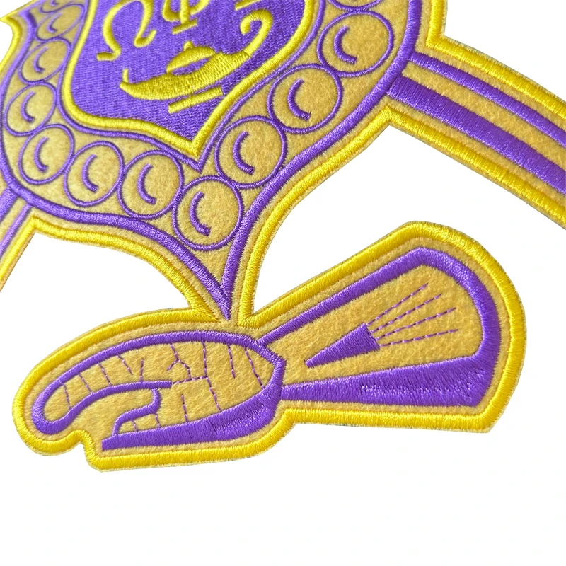 Embroidered Iron-On Omega Psi Phi Retro Shield Patch for Hoodie, Ques, 1911 Fraternity Patch, Paraphernalia