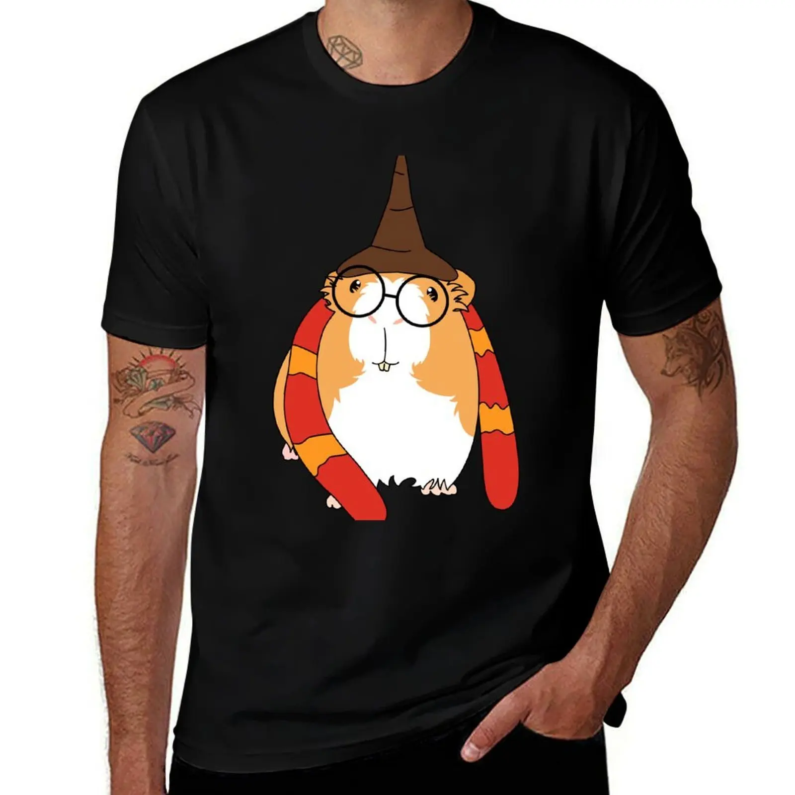 Guinea Pig Wizard Halloween Costume T-Shirt Big Size Daily Wear T-Shirt