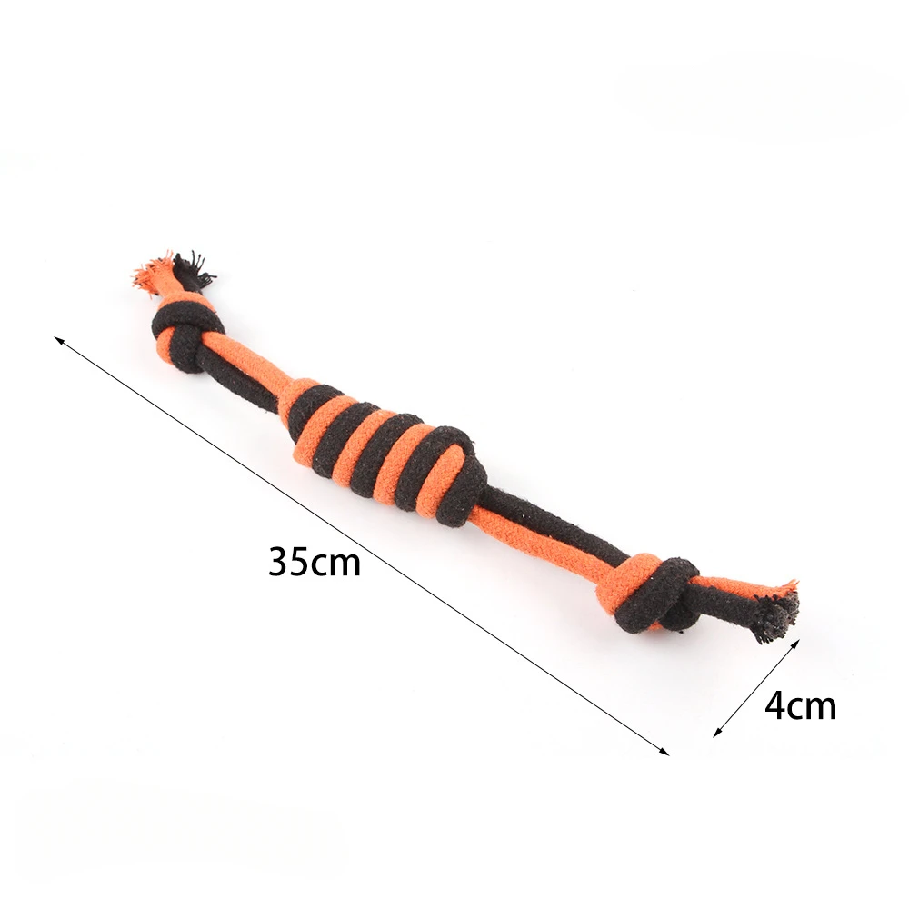Halloween Dog Toys for Small Dogs Knot Cotton  Rope Ball Dumbbell Puppy Cleaning Teeth Chew Toy Durable Braided Bite Resistant