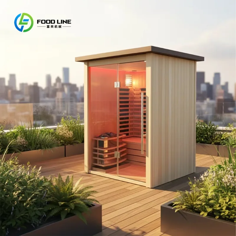 Customized 2 Person Outdoor Traditional Sauna Modern Design Steam Room Far Infrared Sauna Outside Oem Odm Wholesale