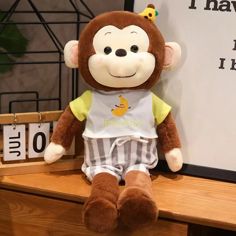 35/55/70 cm Banana Monkey Doll Anime Plush Toy Cute Doll Stuffed Animal Soft Doll Plush Christmas Thanksgiving Gift