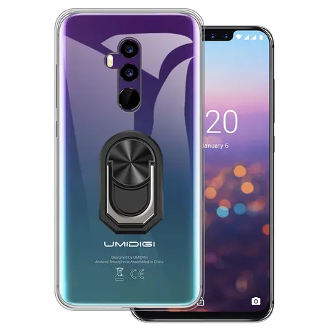Luxury Shockproof Ring Holder For Umidigi Z2 Pro Case Soft Silicone TPU Protective Holder Cover For Umidigi Z2