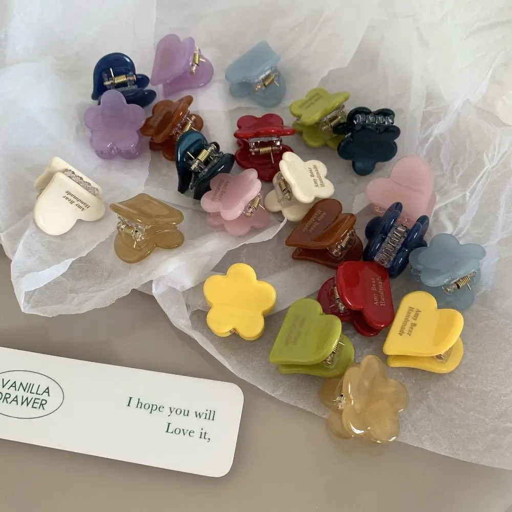 

Acetic Acid Hairpin Flower Hair Clip Love Small Grab Clip Heart Hair Clip Hair Accessories Headwear Acetate Mini Hair Claw