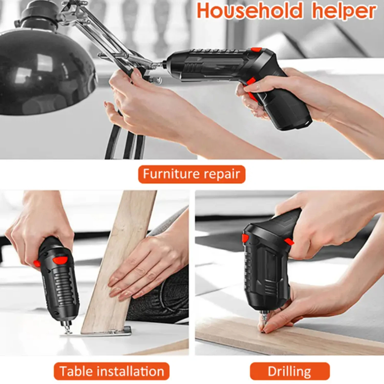 47 PCS 3.6V Electric Screwdriver Set 1800mAh Battery Powered Portable Cordless Electric Screwdriver Household Maintenance Power