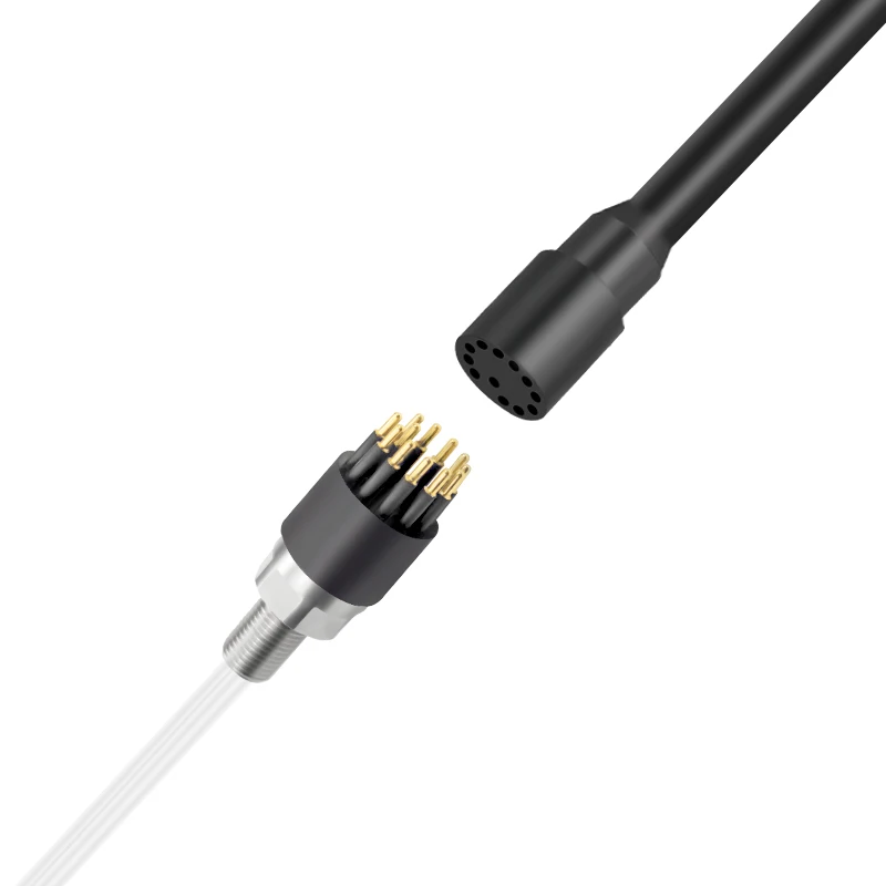 

MCIL12F/MCBH12MSS 12 Pins Subsea Underwater Male Bulkhead and Female Inline Cable Electrical Connector for Marine Application