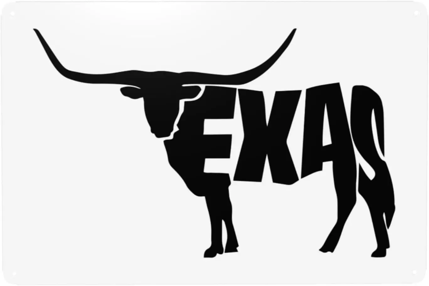 Texas con Longhorn, carteles de Metal, carteles de estaño, decoración divertida de pared de garaje, decoración de cueva de hombre