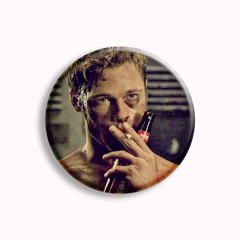 Retro Classic Movie Fight Club Soap Button Pin Vintage Film spilla in metallo Badge borsa creativa accessori per cappotti fan raccolgono regali