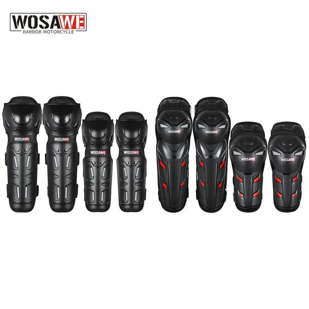 WOSAWE Motorcycle Bike Racing Skating Elbow Knee Shin Armor Guard Protector Guards Protective Motocross Cycling Sport Gear Pad