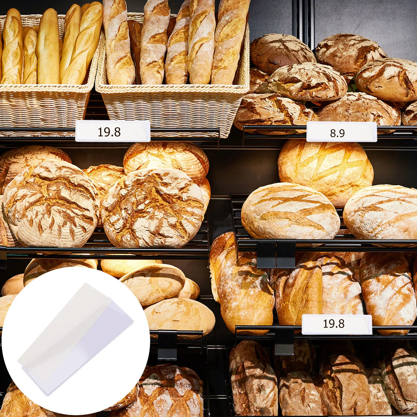 

10Pcs Index Card Holders Magnetic Label Sleeves Transparent Waterproof Protection for Office School Home Organization Use