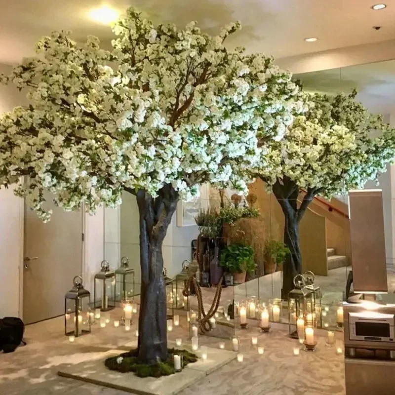 2026 YRYHS5 10ft 3m Big Pink Arbol Arbre arvore Cerisier Fake 4m White Large Sakura Cherry Flower Tree Artificial Cherry Blossom