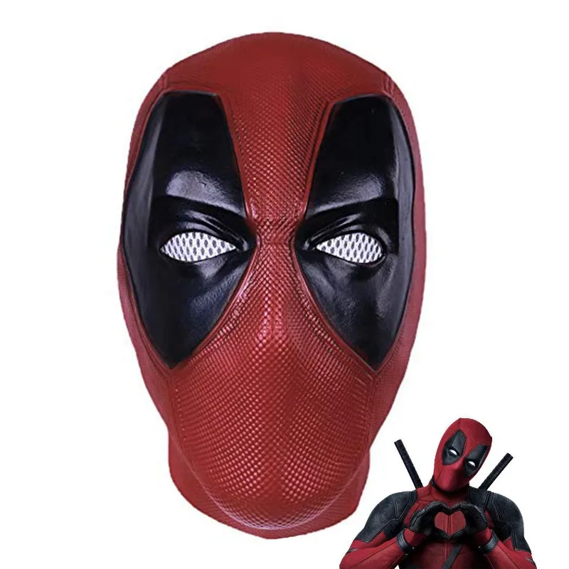 Deadpool Cosplay Mask Halloween Costume Latex Headgear Helmet for Adult Carnival Costume Props Masks Party Supplies Gifts