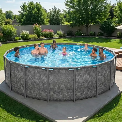 18' x 52" Above Ground Pool Set with Sand Filter Pump | Long-Lasting All-Season Swimming Pool with, Custom