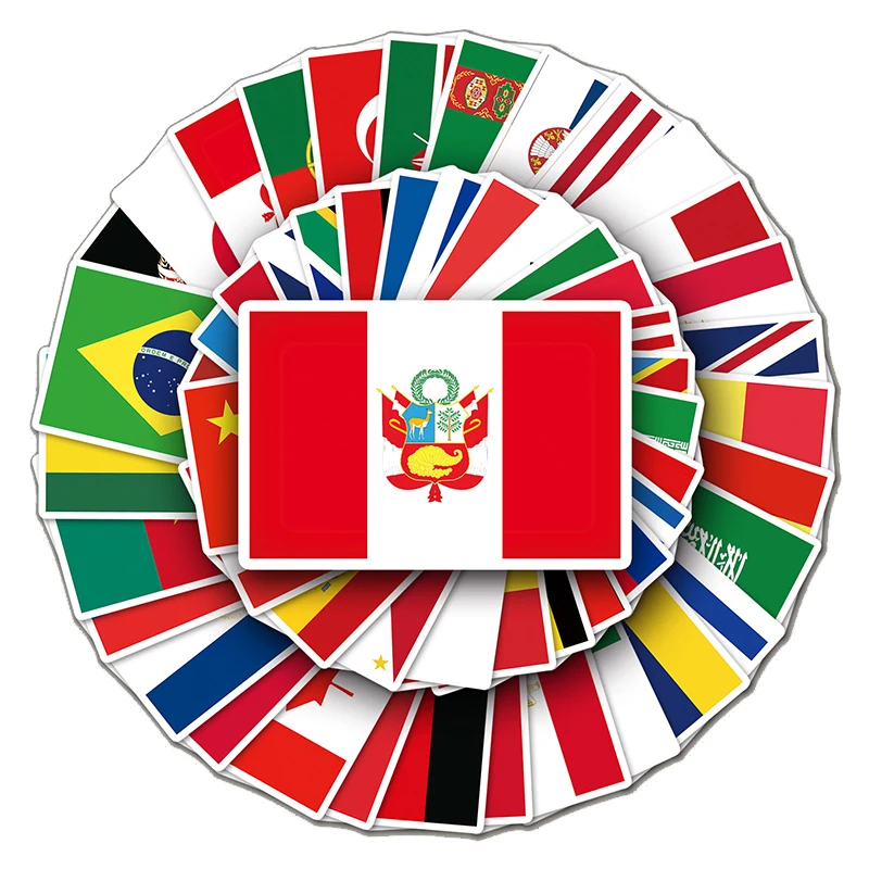 105 ورقة/مجموعة ملصقات سلسلة العلم الوطني ألعاب كرتونية حقيبة كمبيوتر محمول جيتار سكيت ملصقات تزيين شخصية TMZ #5