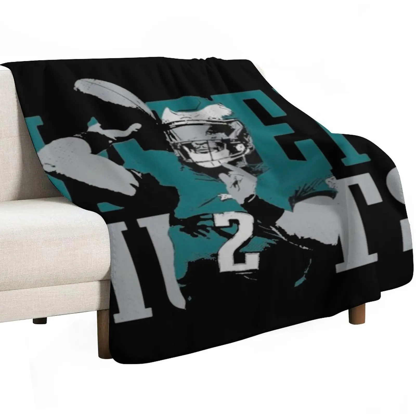 

Jalen Hurts Throw Blanket Vintage Kid'S Soft Beds Soft Big Blankets