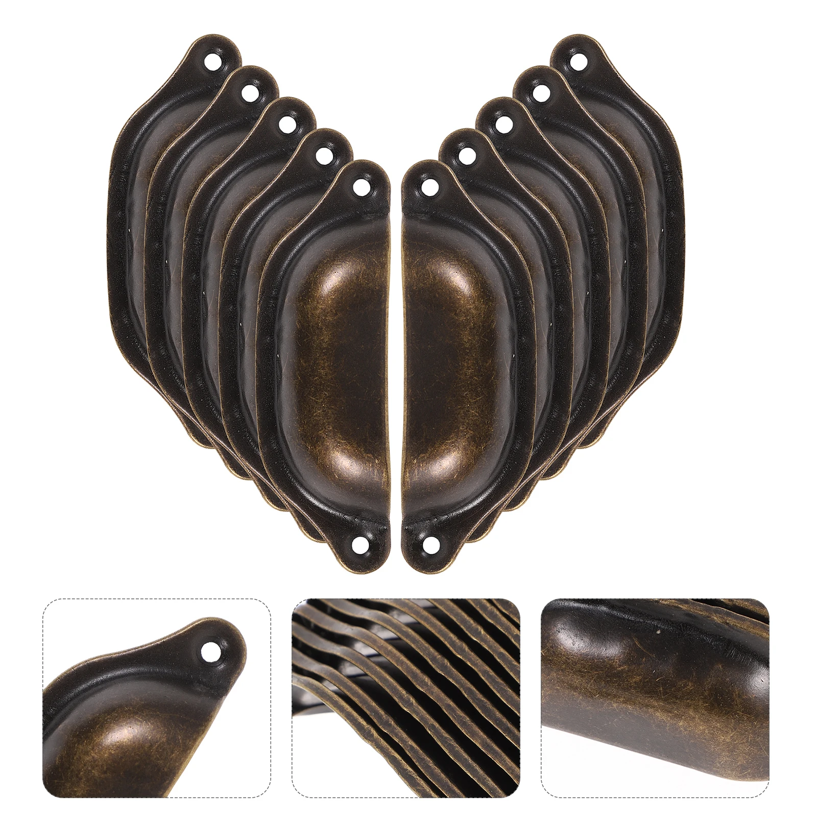 

10pcs Vintage Drawer Knobs Retro Dresser Handles Cabinet Pulls Metal Door Handle for Wardrobe Kitchen Bar niture