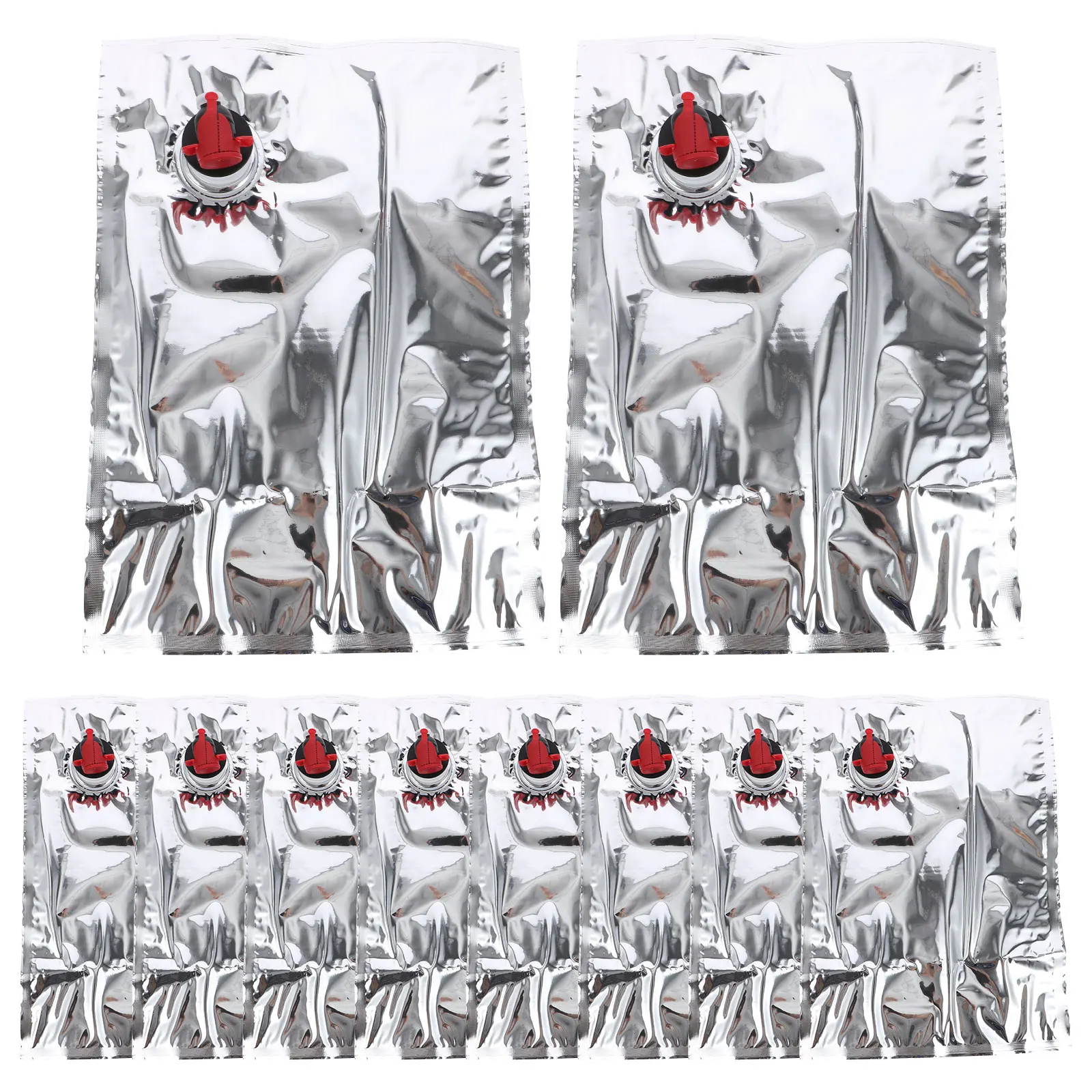 

10 шт., 3 л, красный упаковочный пакет, портативный мешок для сока, диспенсер для бутылок, многоразовый полиэтиленовый материал, клапаны для бабочек, кухонный бар