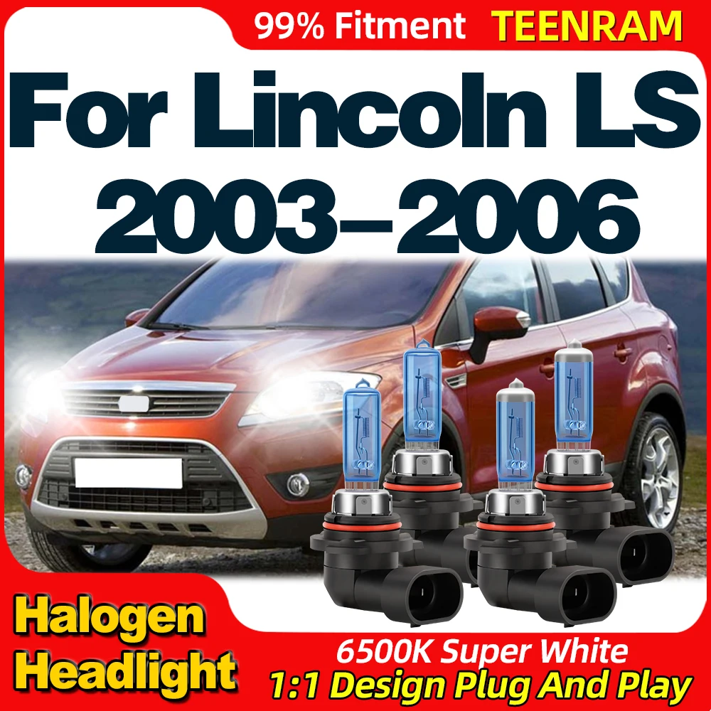 

200W High Power Car Halogen Headlight 24000LM High Low Beam Auto Light 12V Plug And Play For Lincoln LS 2003 2004 2005 2006