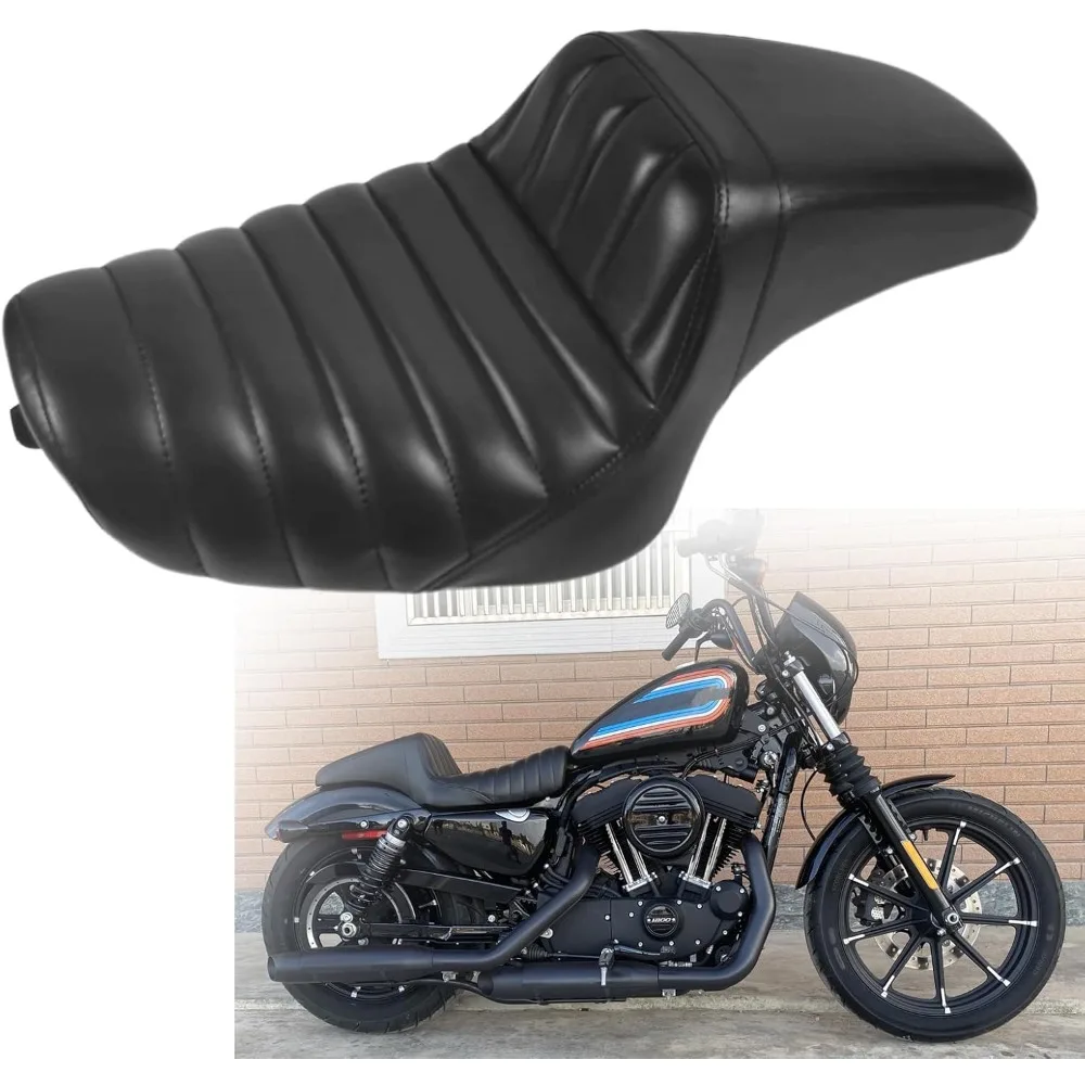 

Два сиденья, подушка сиденья водителя + пассажира, ступенчатого типа, для Harley-Davidson Sportster Iron XL883 XL1200 (2004-2006) и (2019-2022 гг.