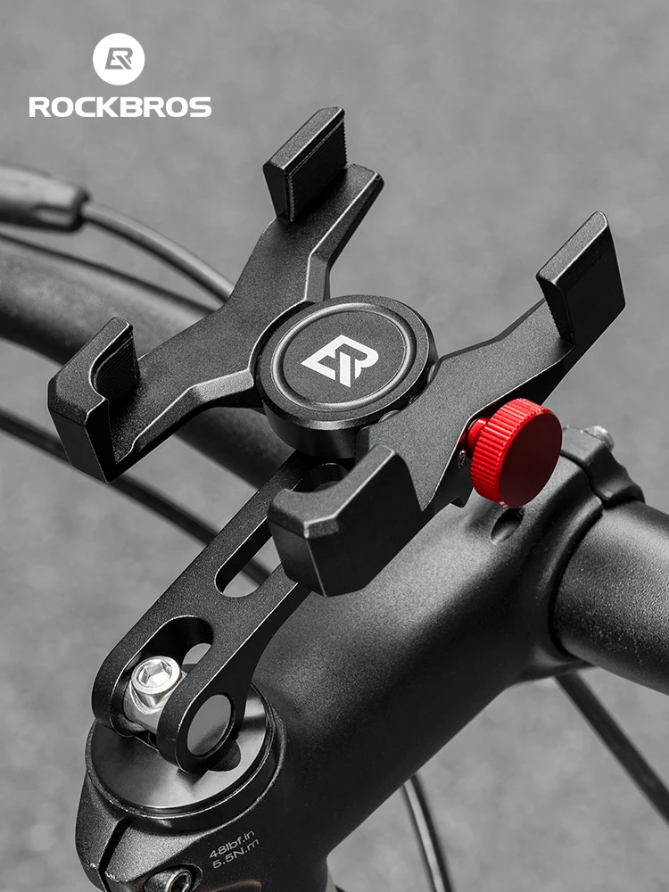 ROCKBROS Fahrrad-Telefonhalter 4,7–7,09 Zoll, hochfeste Handy-Halterung aus Aluminiumlegierung, Handy-Ständer, Fahrradzubehör