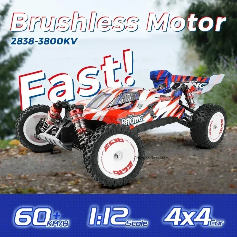 1/12 Fast RC Cars WLtoys 124008   2000mah 4x4 3s bezszczotkowe samochody RC Buggy z niezależnym ESC RC samochód ciężarowy samochody zdalnie sterowane