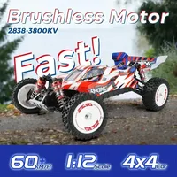 1/12 Fast RC Cars WLtoys 124008 2000mah 4x4 3s Brushless RC Buggy Cars with Independent ESC RC Car Truck Remote Control Cars