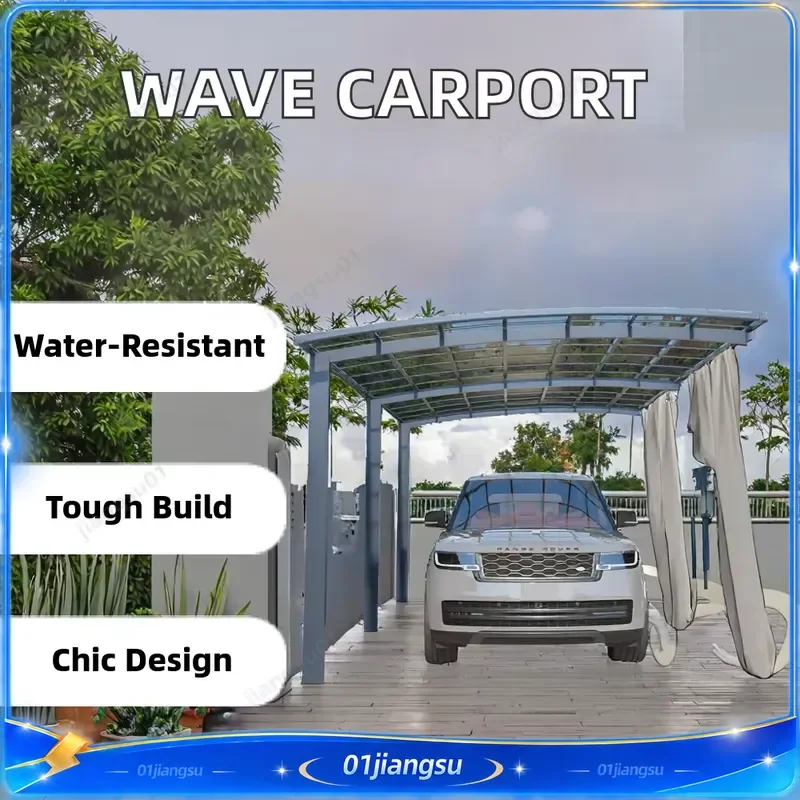 Modern Aluminum Alloy Carport Outdoor Garage Parking Cover Waterproof Sunshade Canopy Villa Warehouse Simple Car Shelter Tent