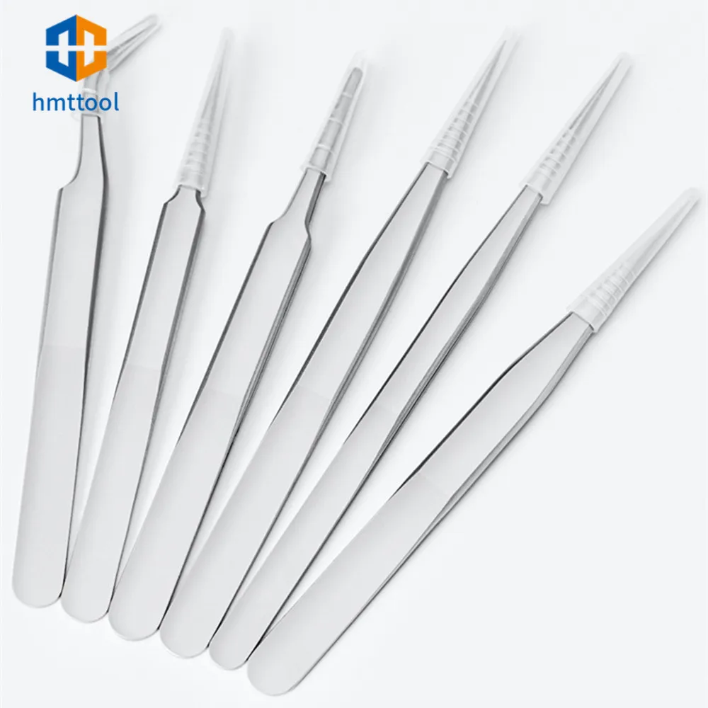 Carbon Steel Anti-Magnetic/Acid RHINO RP-10 RP-11 RP-12 RP-13 RP-14 RP-15 Tweezers Set For Electronics Jewelry Industry Tools