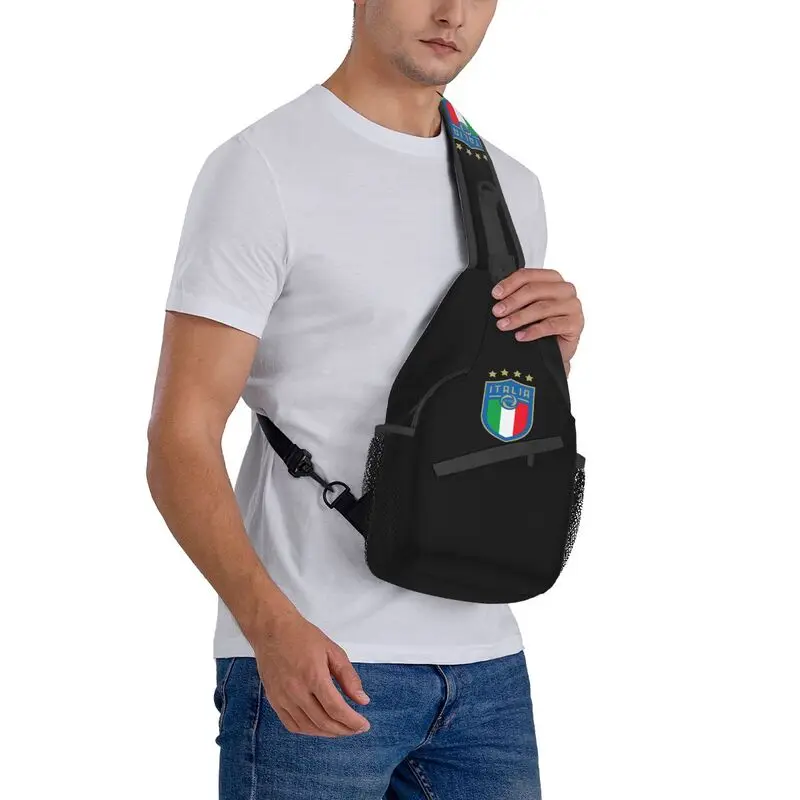 Bolsa peito crossbody para homens, presente legal do futebol italiano, mochila de ombro para viagens, estilinete de ciclismo, Figc