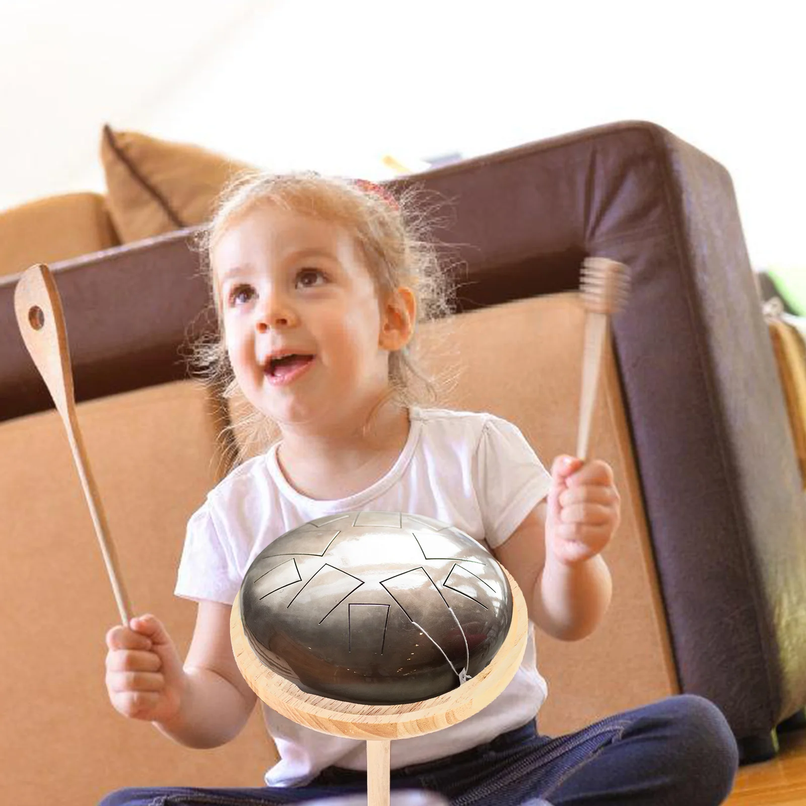 

Solid Wooden Drum Stand Percussion Accessory Ethereal Bracket Holders Floor Tongue Support