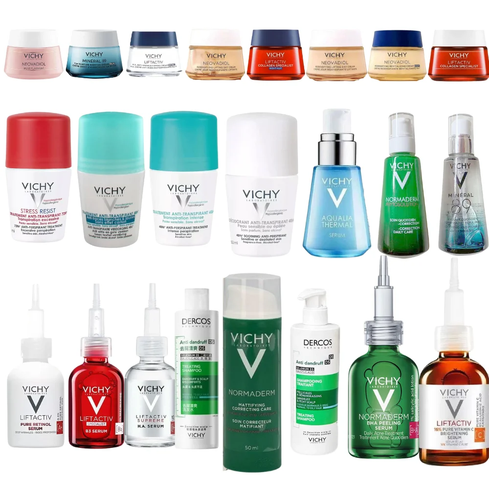 Crema de colágeno Vichy 16% VC crema rejuvenecedora de ácido salicílico Reparación Facial HA hidratante ácido hialurónico B3 suero cuidado de la piel