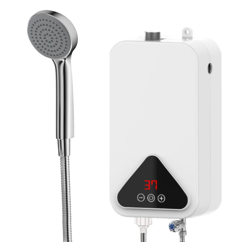 

220V hotel instant mini water heater LED display plastic shell English instant electric water heater household and commercial